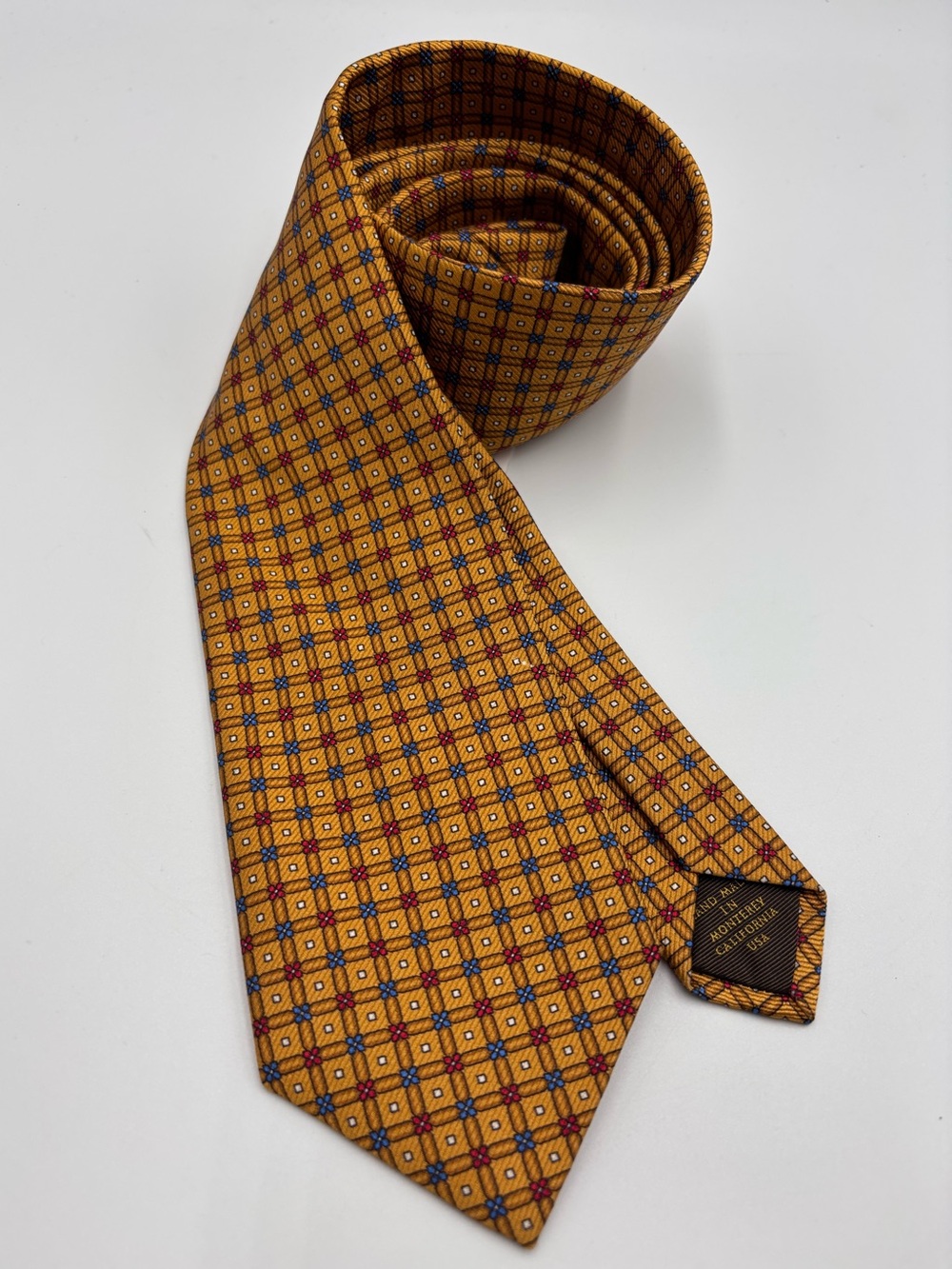 Vintage ROBERT TALBOTT Best of Class Mens Silk Necktie Geometric Multicolor EUC
